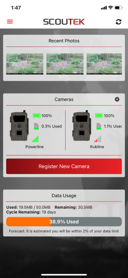 Using the Scoutek Mobile App to monitor my cellular trail camera.