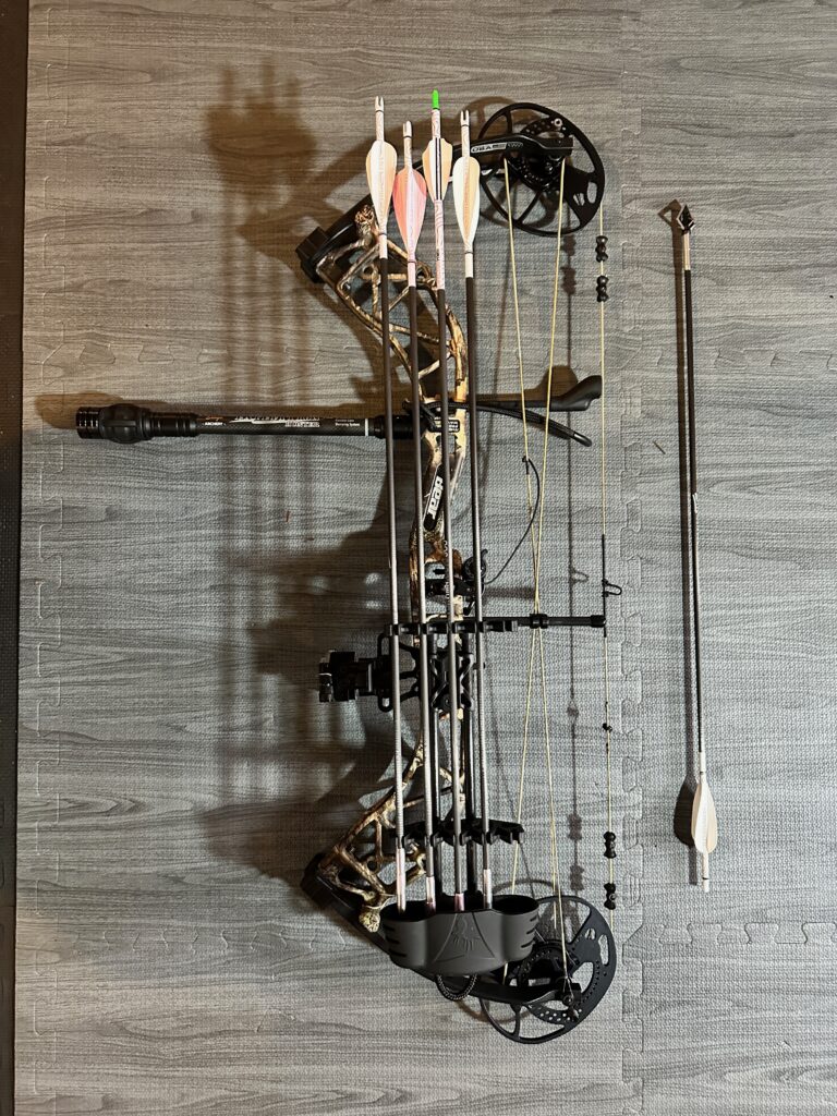 The Bear Alaskan compound bow I am carrying as a part of my 2023 bow hunting gear list.
